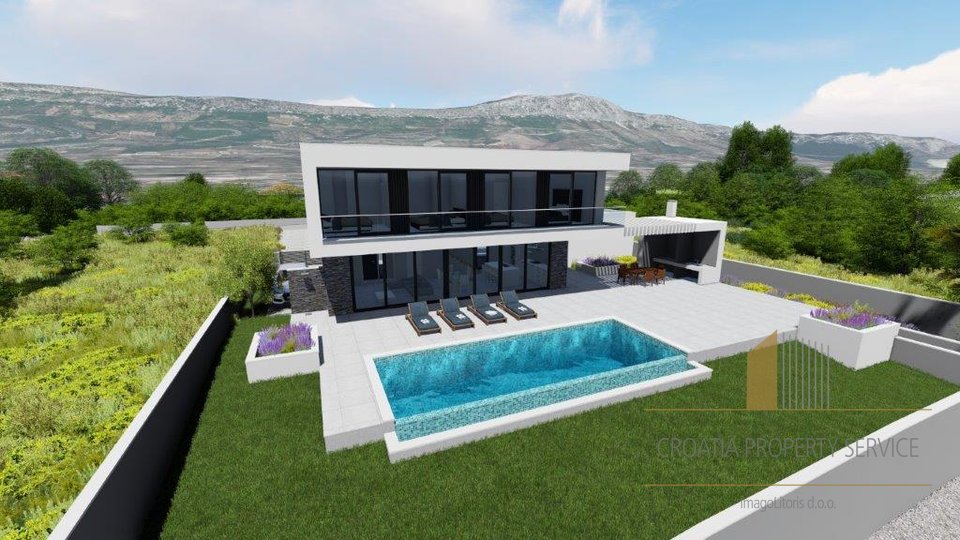 Building land with a beautiful sea view, 10 min from Split