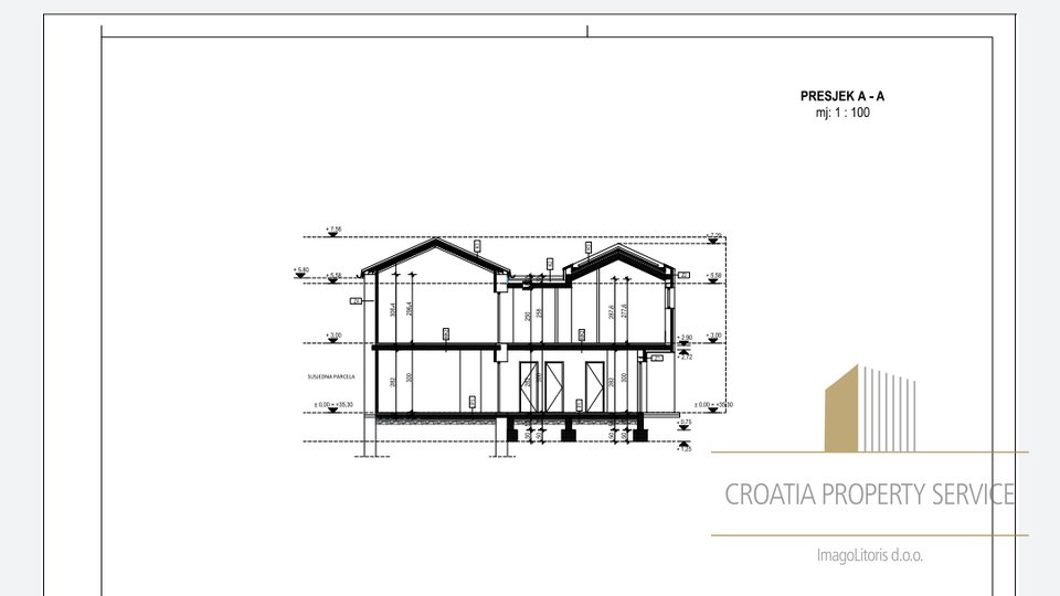 PROJECT FOR A MODERN BUILDING CONSTRUCTION, IN THE CENTRE OF ŠIBENIK