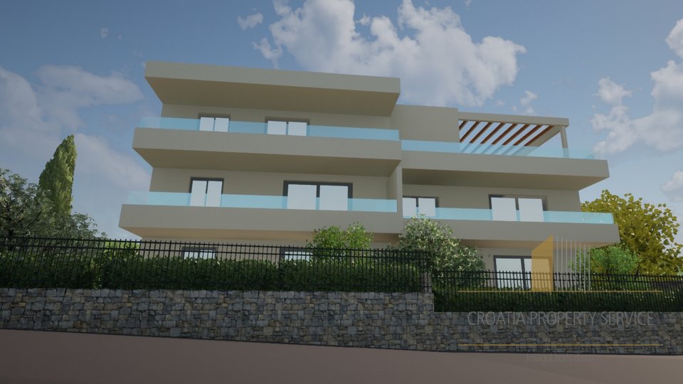 Apartment with sea view, building under construction Ciovo