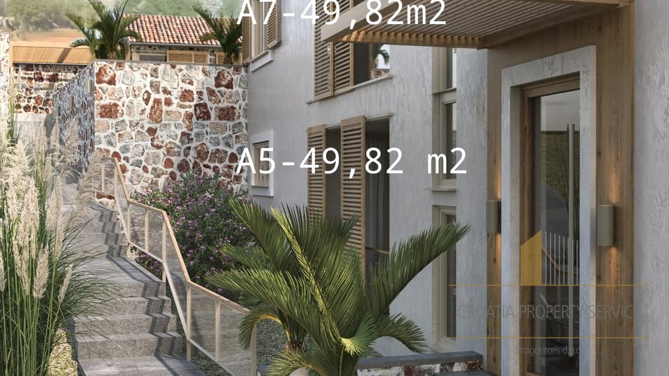 Apartments in a luxury villa under construction with a fantastic sea view! The island of Hvar!