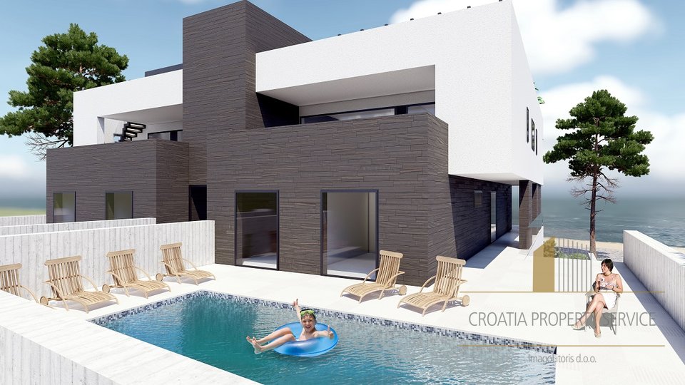 Luxuriöse moderne Apartments in erster Reihe zum Meer in der Nähe von Zadar!