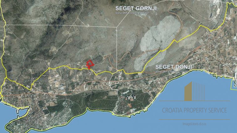 Building land with sea view, Seget Vranjica, 7349 m2!