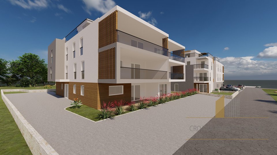 Luxuswohnung von 79 m2 in einem Neubau, zweite Reihe zum Strand - Srima, Vodice!