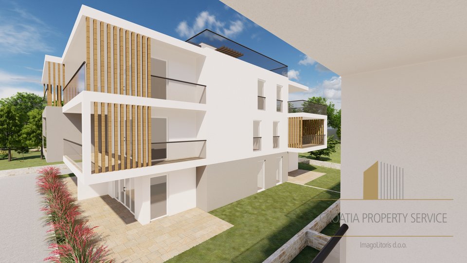 Luksuzno stanovanje 79 m2 v novogradnji, druga vrsta do plaže - Srima, Vodice!