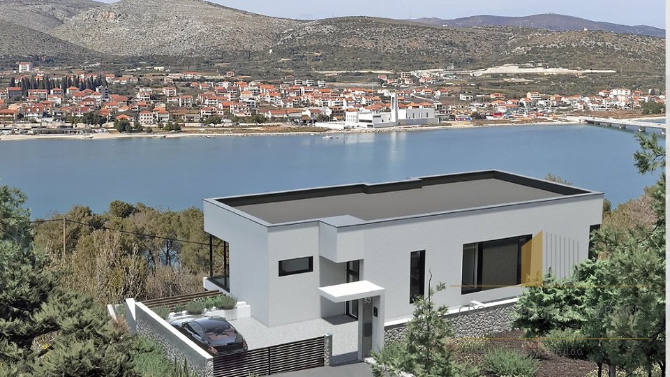 Attractive villa under construction with a sea view on the island of Čiovo!