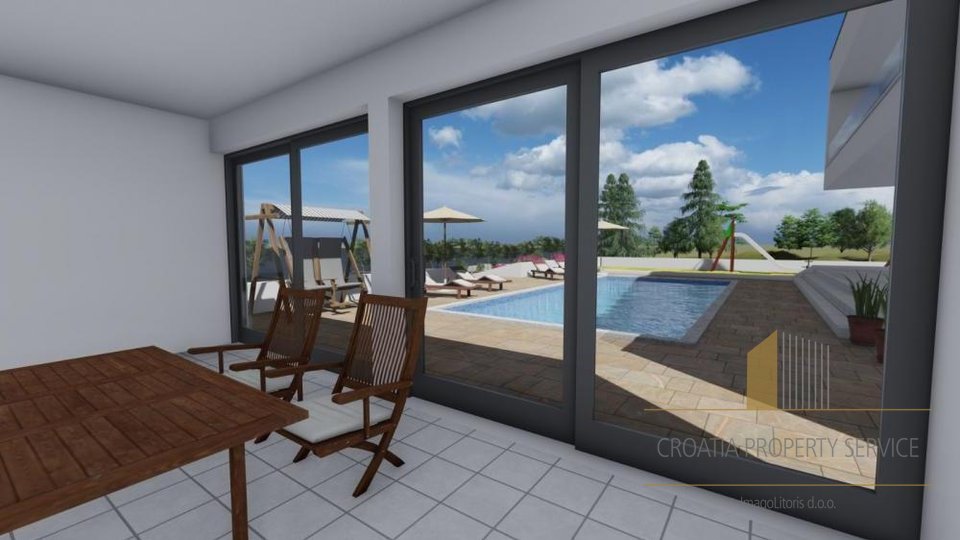Luxuriöse 5-Sterne-Villa im Bau, erste Reihe zum Meer in der Nähe von Zadar!