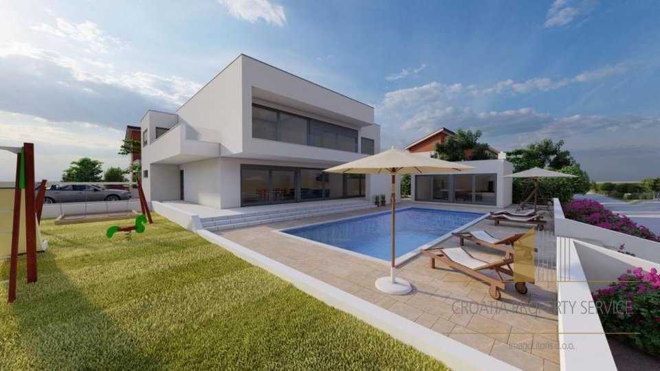 Luxury 5* villa under construction, first row to the sea near Zadar!