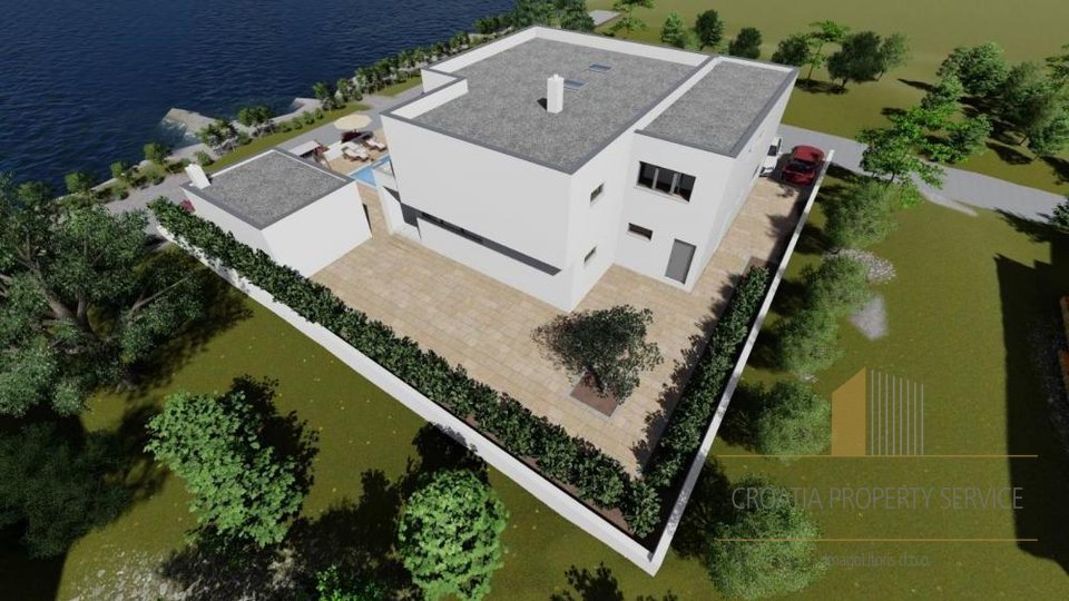 Luxuriöse 5-Sterne-Villa im Bau, erste Reihe zum Meer in der Nähe von Zadar!