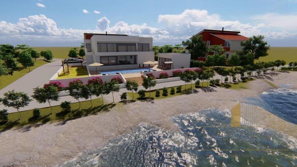 Luxuriöse 5-Sterne-Villa im Bau, erste Reihe zum Meer in der Nähe von Zadar!