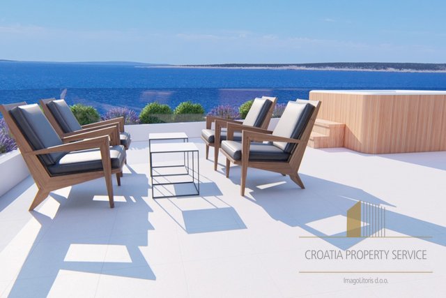 Luxury penthouse with stunning sea view, 50 m from the beach - Mandre, island of Pag!