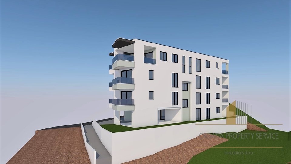 Two-room apartments in a new building with an open view of the sea in Tučepi!