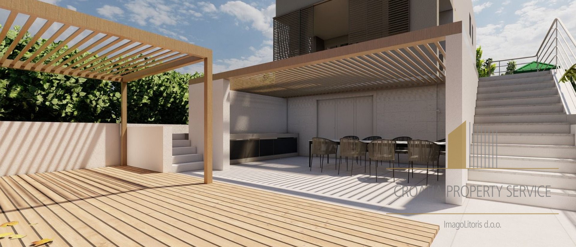 Fantastic investment 1st row to the sea! In addition to the villa, the price also includes a three-room apartment