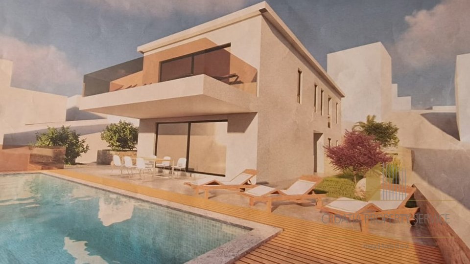 Moderne Villa mit Pool in zweiter Reihe zum Meer auf der Insel Čiovo!