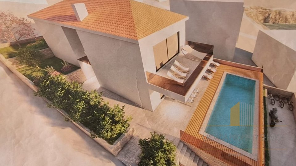 Moderne Villa mit Pool in zweiter Reihe zum Meer auf der Insel Čiovo!