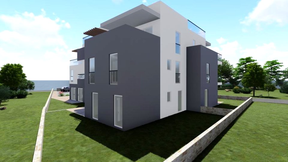 Moderne geräumige Wohnung in einem Neubau, erste Reihe zum Meer - Srima, Vodice!