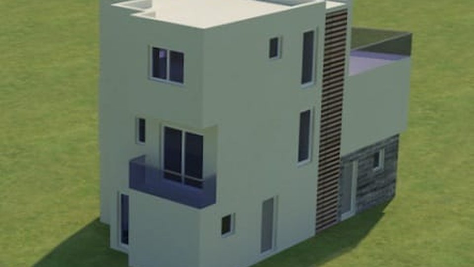 Elegant semi-detached house of 200m2 under construction - Vodice!