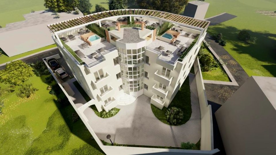 Spacious 84 m2 apartment with roof terrace and jacuzzi in Žaborić!
