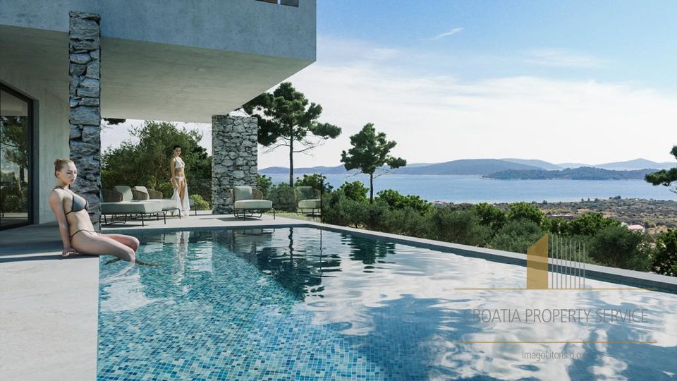 Moderna luksuzna vila s pogledom na more u Vodicama!