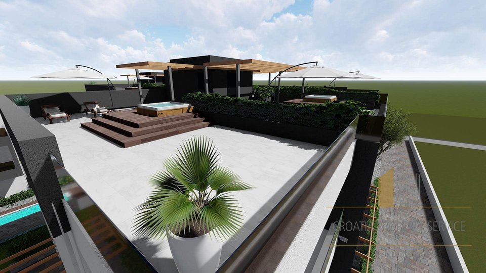 Luxus-Penthouse mit Dachterrasse 70 m vom Meer entfernt - Privlaka!