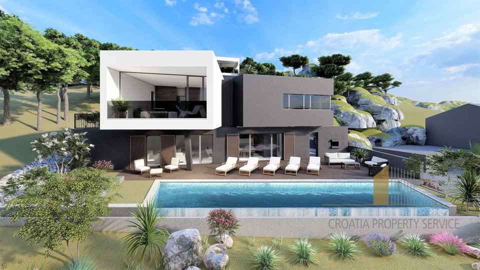 Luxusvilla Seaview in exklusiver Lage mit Meerblick in der Nähe von Trogir!