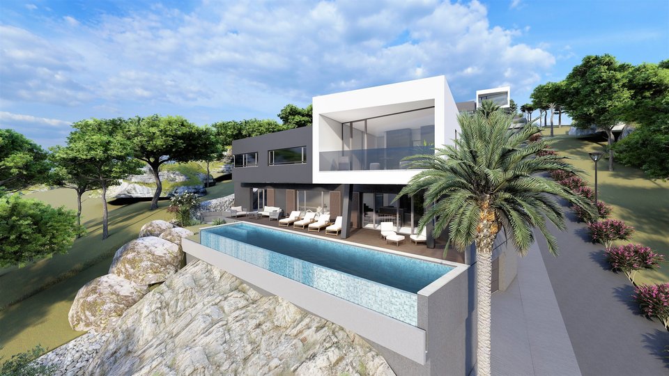 Moderna luksuzna vila OCEAN s pogledom na more u blizini Trogira!