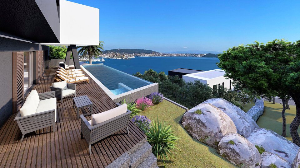 Modern luxury villa OCEAN with sea view near Trogir!