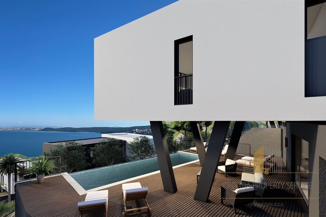 Luxury semi-detached villa with sea view in a prestigious location near Trogir!
