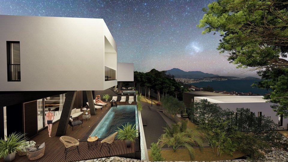 Lussuosa villa bifamiliare con vista mare in una posizione prestigiosa vicino a Trogir!