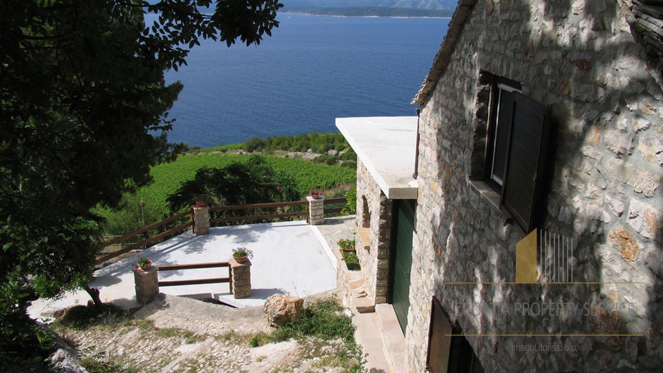 Дом с панорамным видом на море на острове Брач!