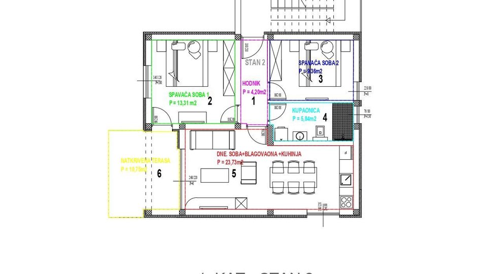 Appartamento, 64 m2, Vendita, Marina - Sevid