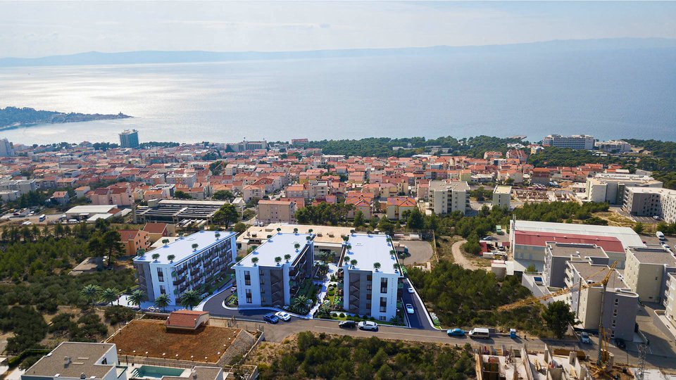 Two-room apartment with a beautiful view of the sea in a luxury complex - Makarska!