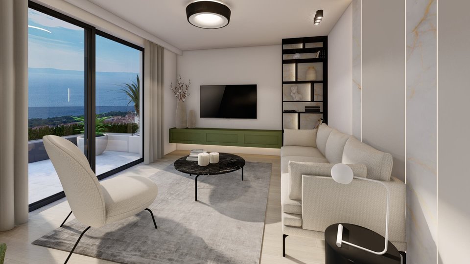 Two-room apartment with a beautiful view of the sea in a luxury complex - Makarska!