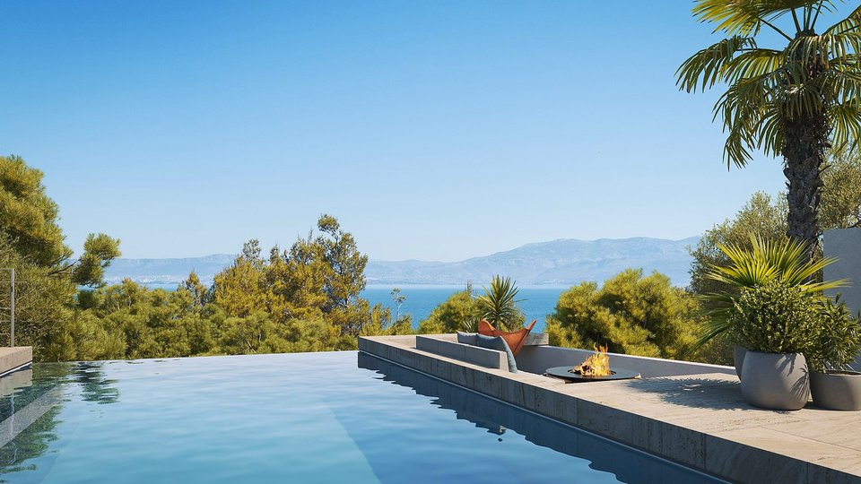 Moderna luksuzna vila s pogledom na more u Sutivanu na otoku Braču!