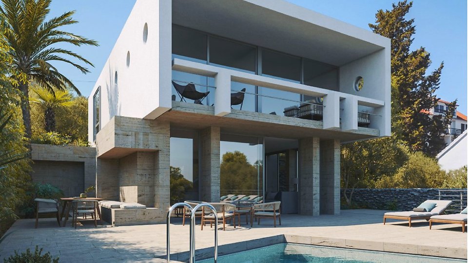 Moderna villa di lusso con vista mare a Sutivan sull'isola di Brač!