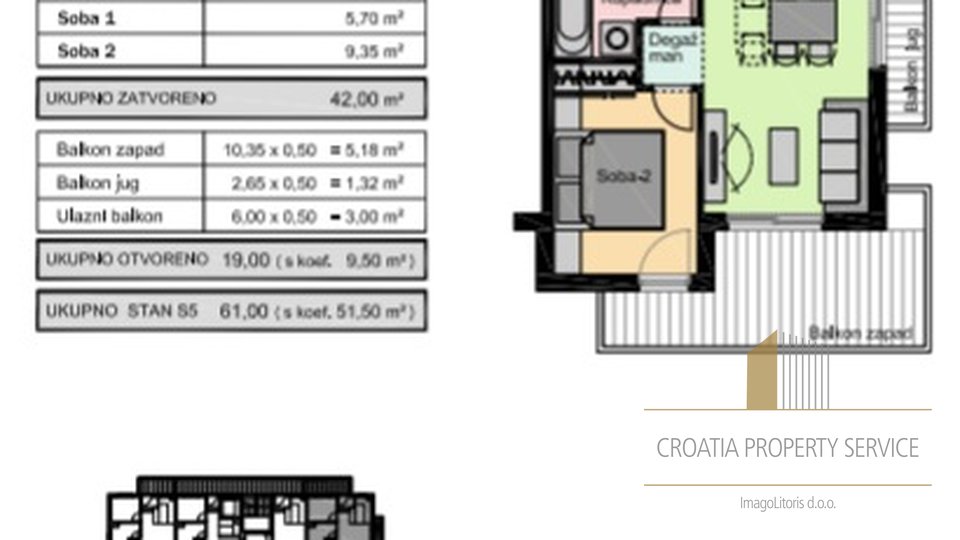 Appartamento, 38 m2, Vendita, Split - Stobreč
