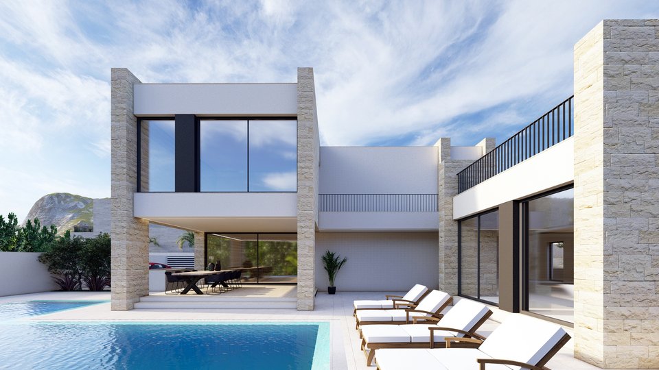 Moderne luksuzne vile u izgradnji u prekrasnom mirnom mjestu u okolici Zadra.