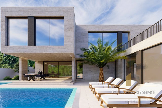 Modern luxury villas under construction in a beautiful quiet place near Zadar.