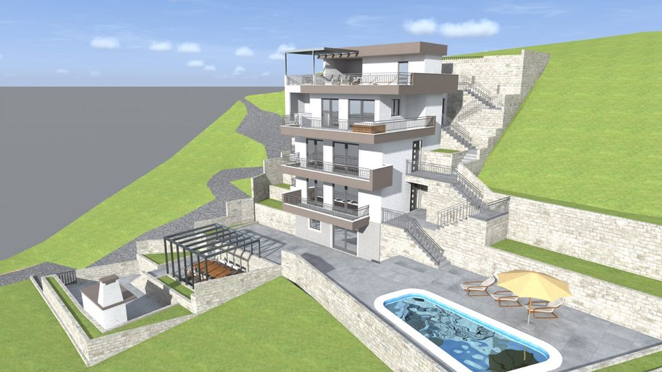 Atraktivno gradbeno zemljišče 50 m od plaže - Makarska riviera!