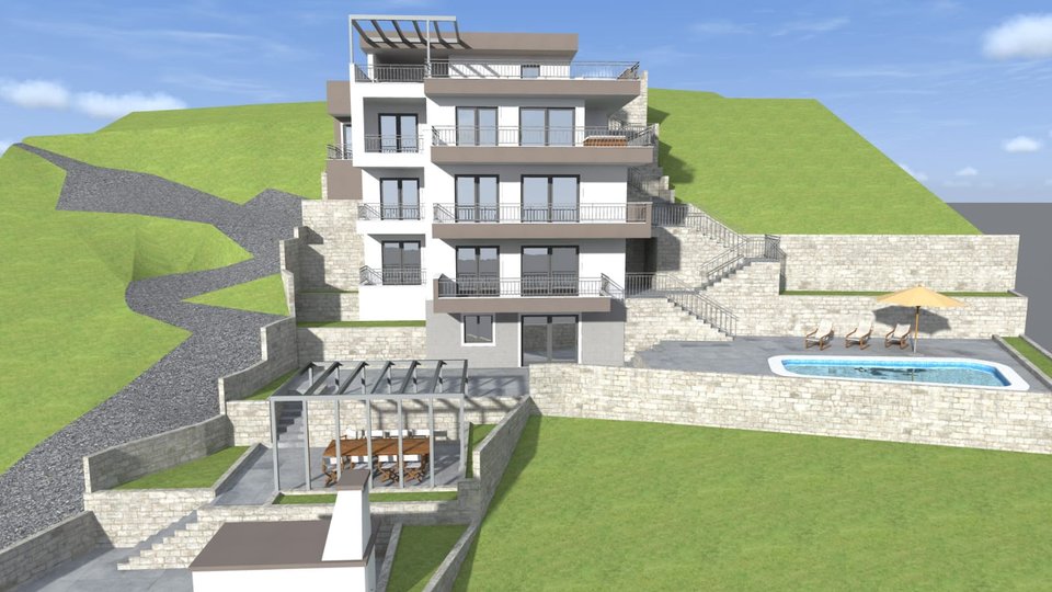Attractive building plot 50 m from the beach - Makarska riviera!
