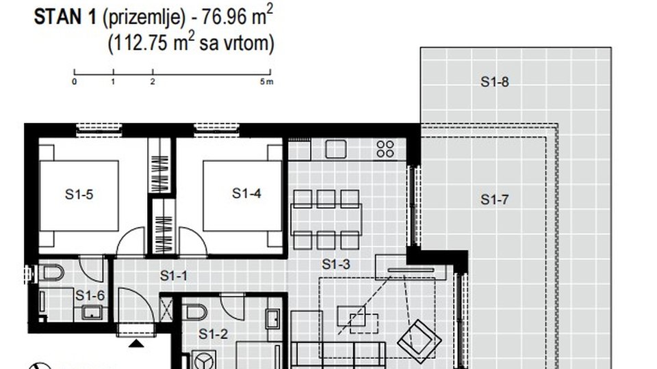 Appartamento, 76 m2, Vendita, Okrug - Okrug Gornji