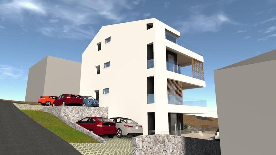 Prostoren apartma z odprtim pogledom na morje v novi stavbi na otoku Čiovo!