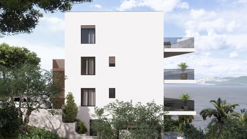 Luksuzni penthouse v novi stavbi, 1. red ob morju v bližini Trogirja!