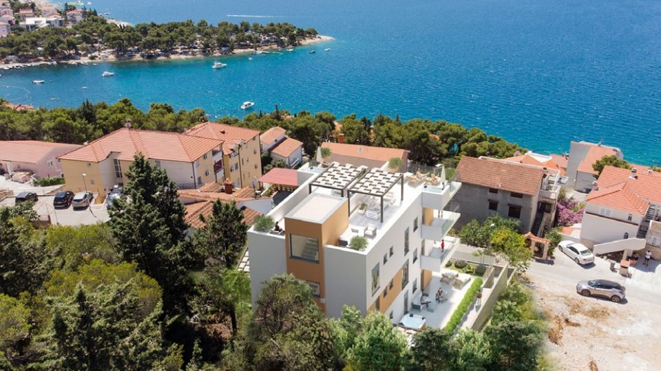 Luxus-Penthouse mit Dachterrasse und Blick auf das Meer – die Insel Čiovo!