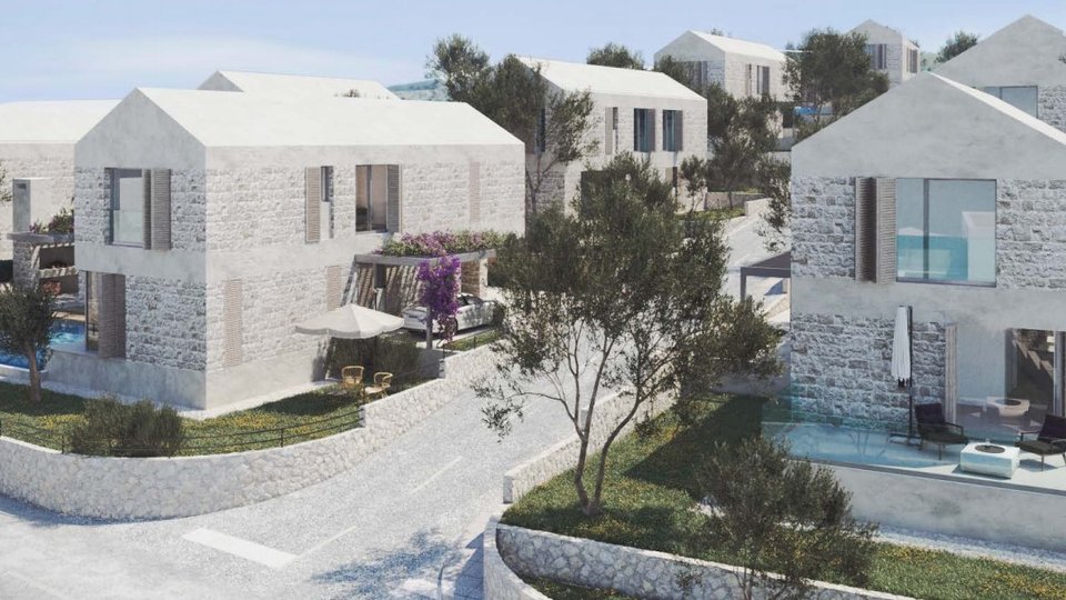 Luxury stone villas with sea view on the island of Brač!