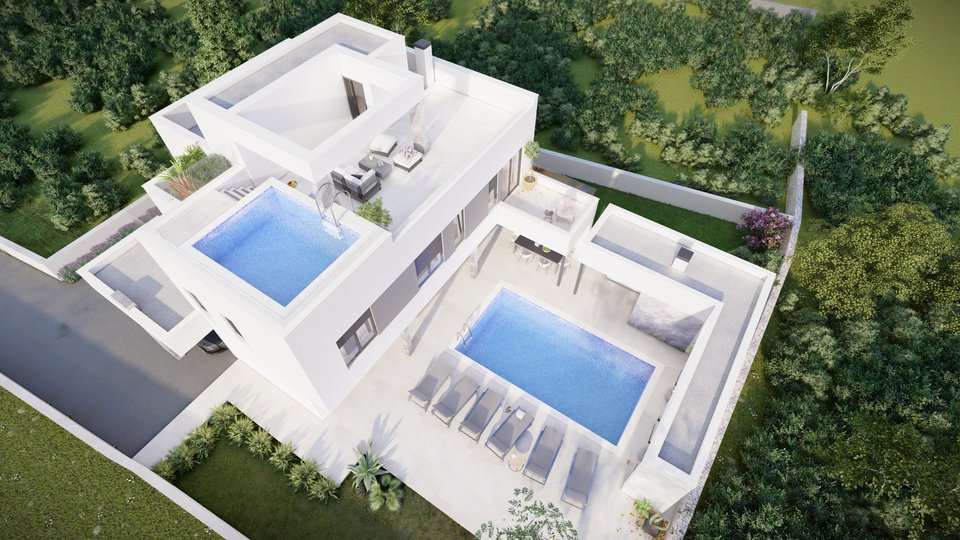 Luxusvilla mit Pool und Dachterrasse in der Nähe von Zadar!