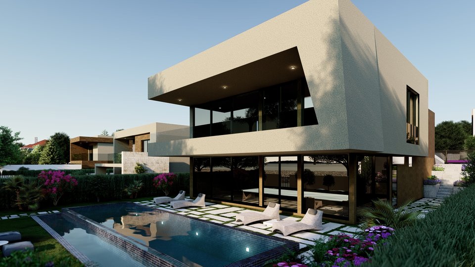 Moderna luksuzna vila na ekskluzivnoj lokaciji uz plažu - Zaton!