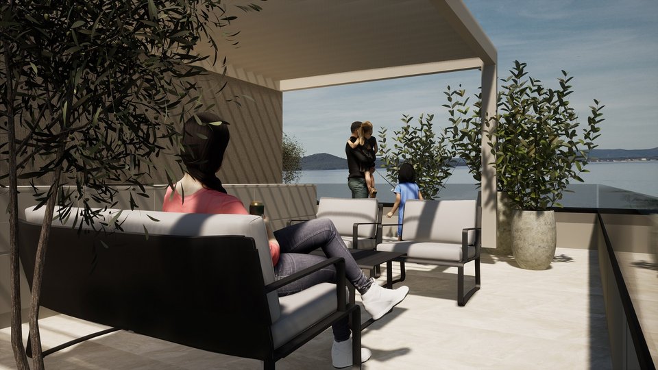 Новостройка - роскошная квартира с видом на море в Задаре!