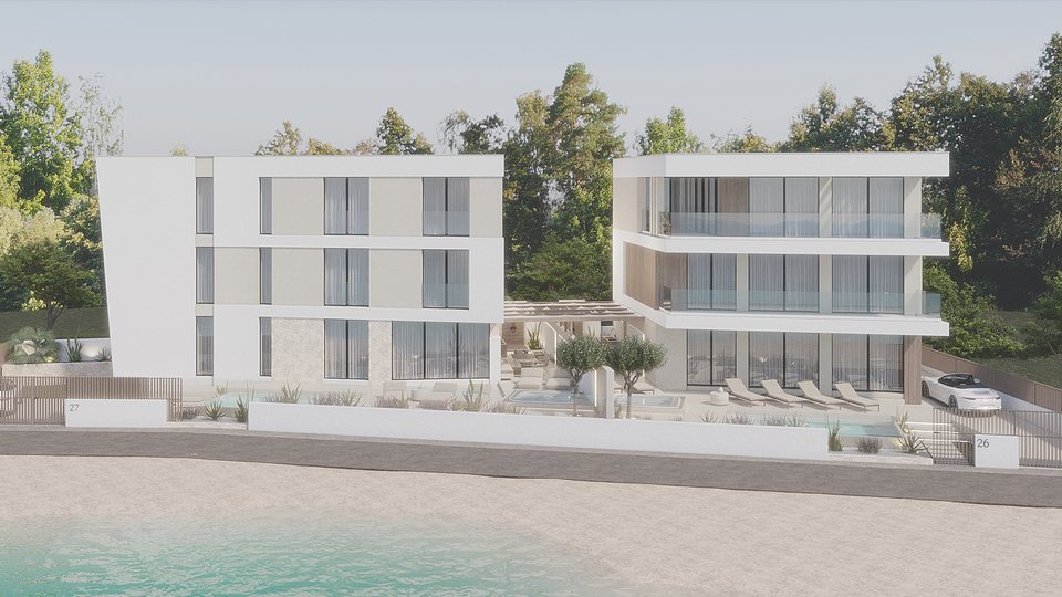 Wunderschöne elegante Villa in der ersten Reihe am Meer – Sukošan!