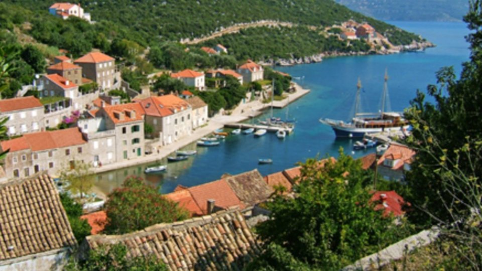 Grundstück von 30.000 m2 mit drei alten Häusern zur Renovierung in der Nähe von Dubrovnik!