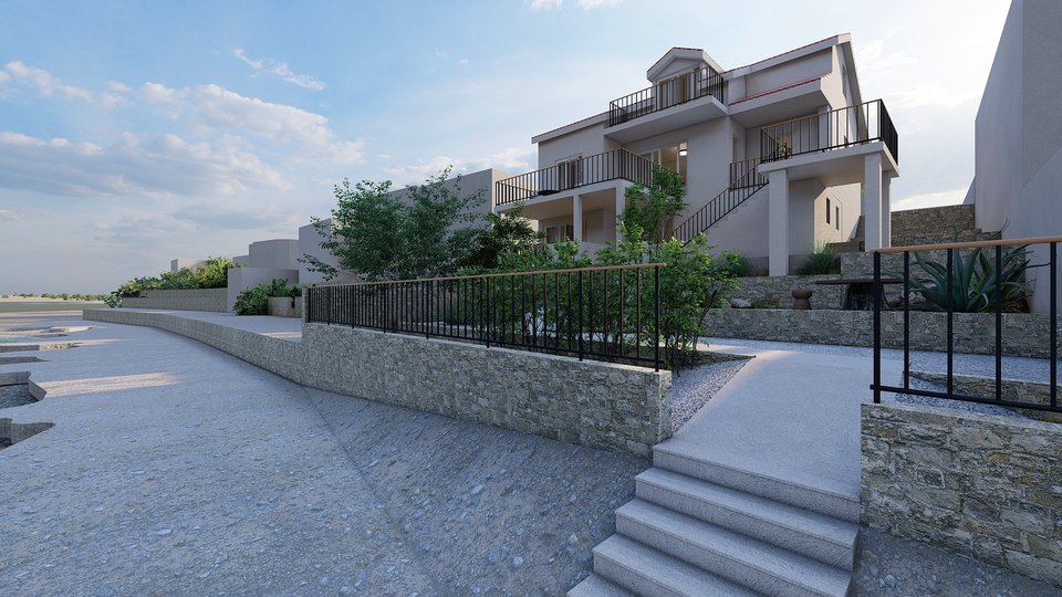 Nova luksuzna vila s tri  apartmana  uz plažu u okolici Trogira!